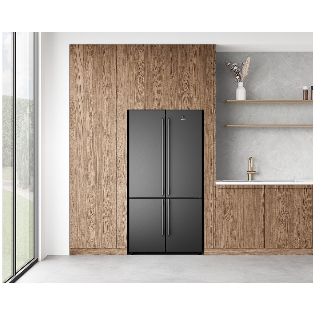 Electrolux 562L Quad Door Fridge, Matte Charcoal (T2 Factory Second)