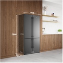 Electrolux 562L Quad Door Fridge, Matte Charcoal (T2 Factory Second)